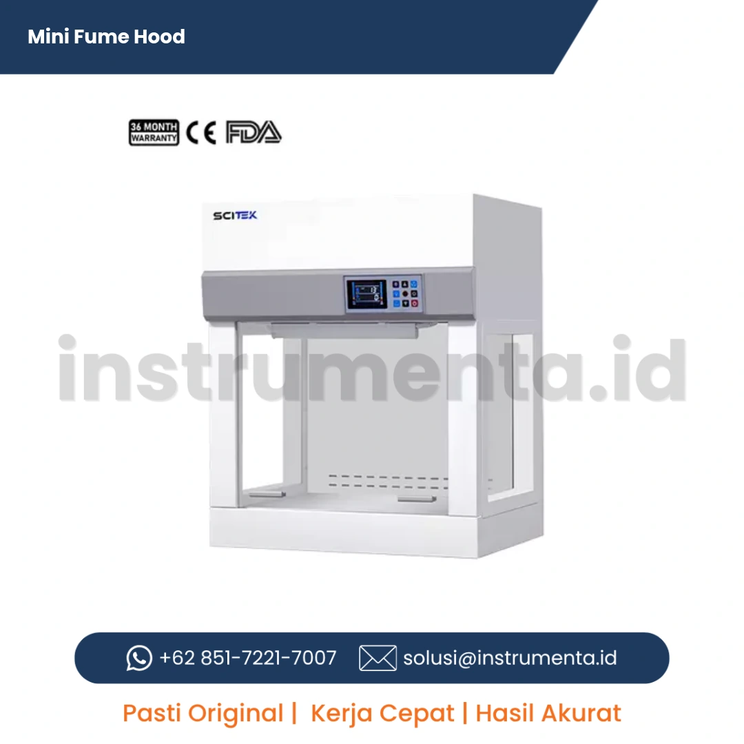 Authorized Distributor Mini Benchtop Fume Hood SCITEK FMH-Series Lemari Asam Portabel Kompak Meja Kerja Laboratorium Kimia